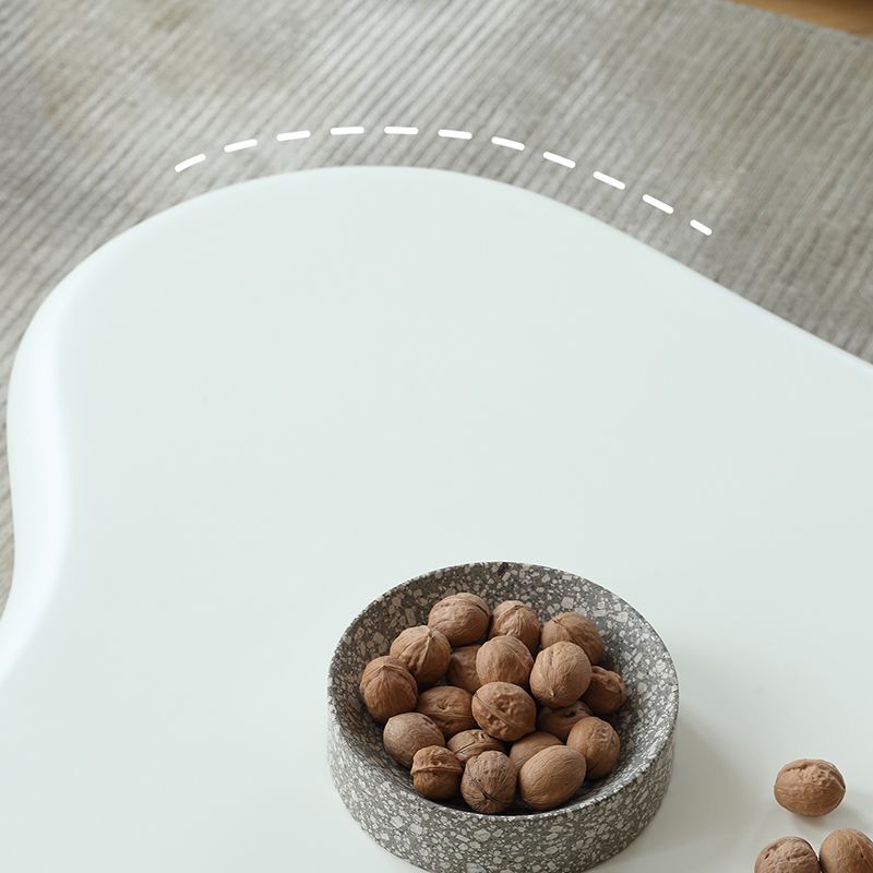 14"H Contemporary Coffee Table White Single Coffee Cocktail Table