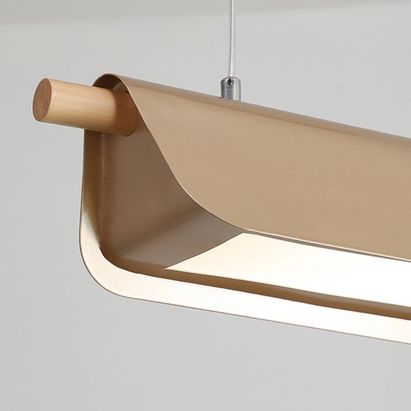 1 Light Geometric Island Lighting Modernism Metal Island Light Fixture for Dining Room