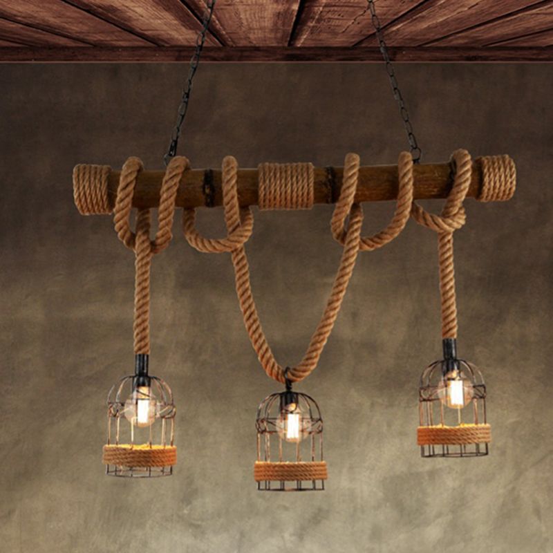 Industrial Style Island Pendant Metal Island Light Fixtures for Living Room