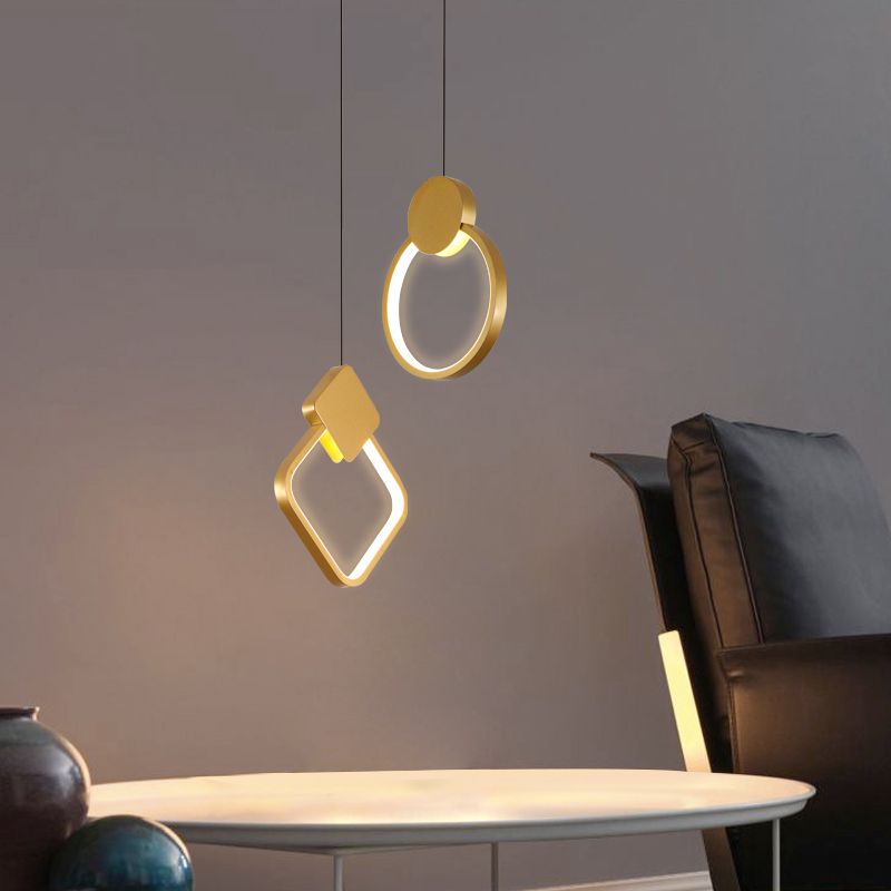 Modern Simplicity LED Indoor Hanging Lamp Aluminium Linear Pendant Light with Silicone Shade