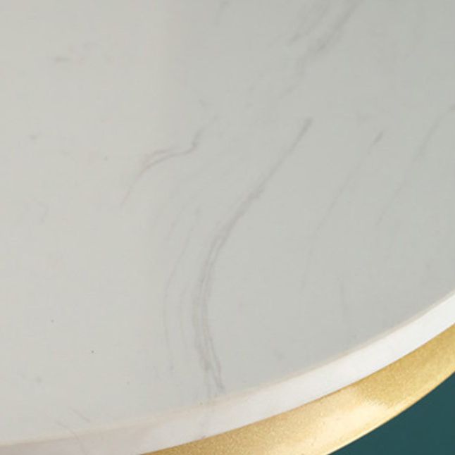 Glam Style 1/3 Pieces Artificial Marble Bar Table Set Fixed Table Counter Set