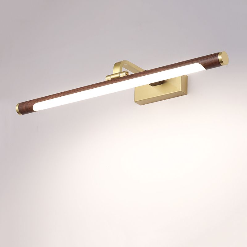Mount mural linéaire moderne LAMPE MUR MUR-LUMIÈRE DE BOIS 1 LIGHT pour la salle de bain