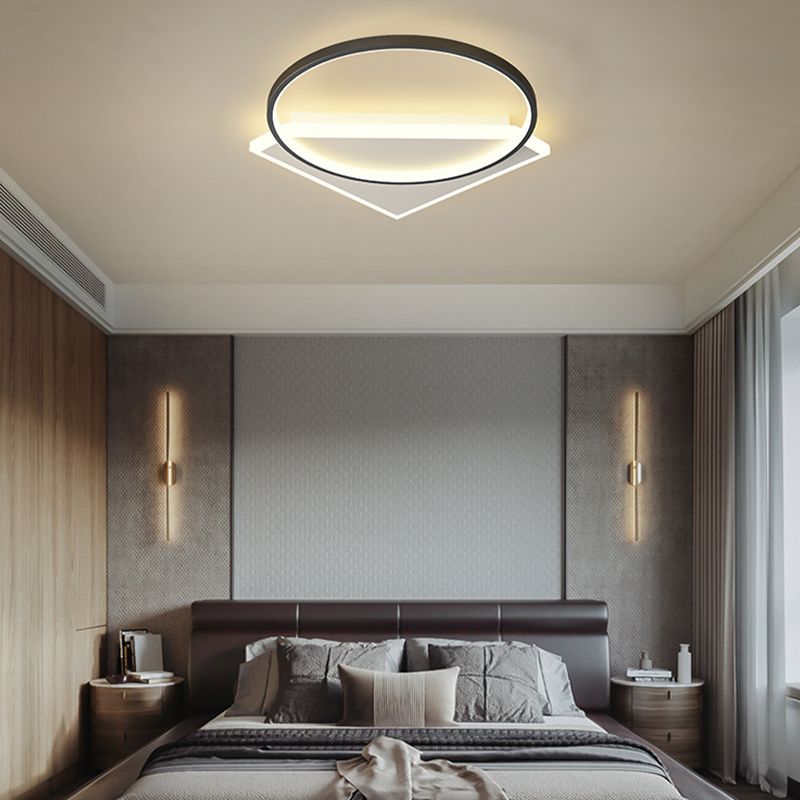 LED Ceiling Light Modern Ceiling Mount Light with Acrylic Shade for Bedroom