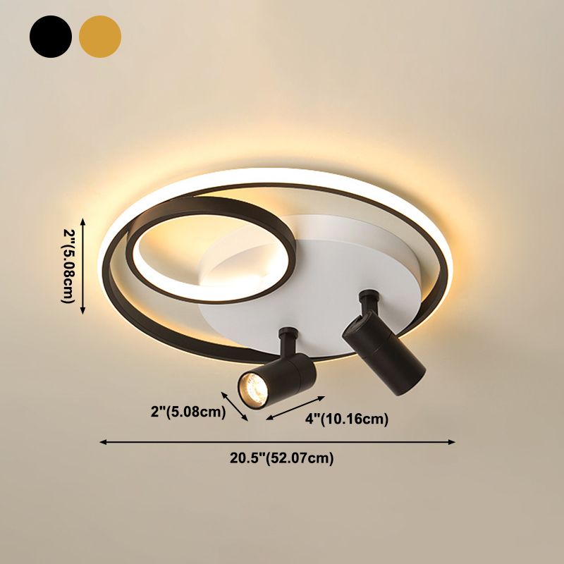 Plafonnier LED contemporain avec luminaire encastré pour magasin de vêtements