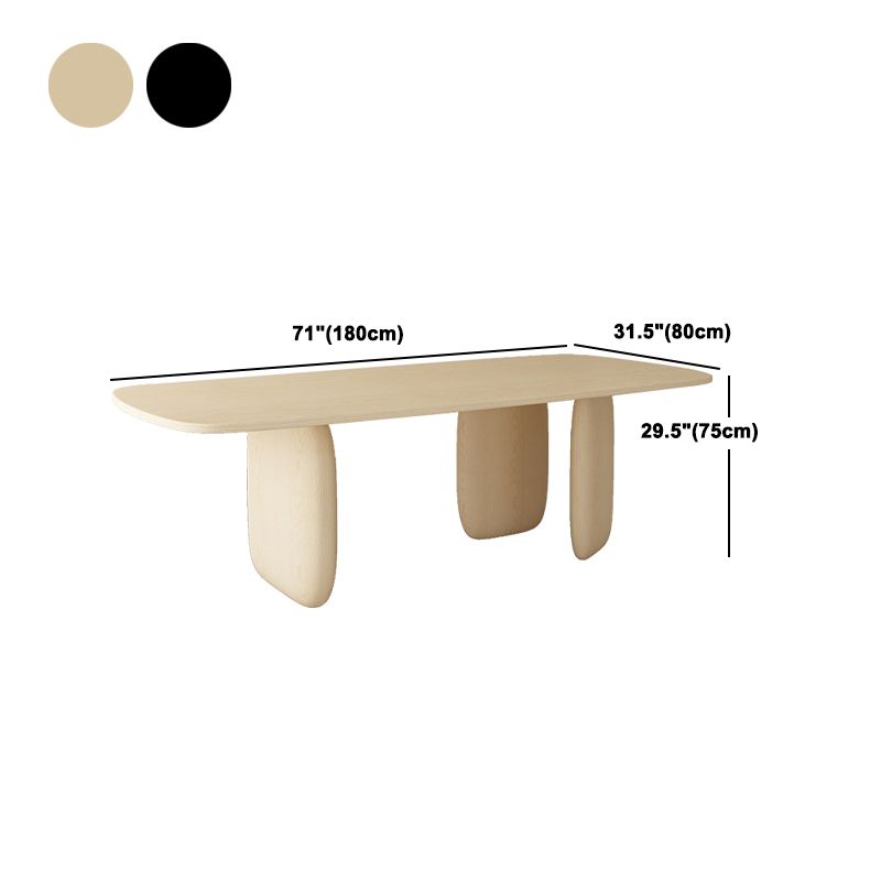 Modern Style Dining Set 1/4/5 Pieces Rectangle Pine Wood Dining Table for Kitchen