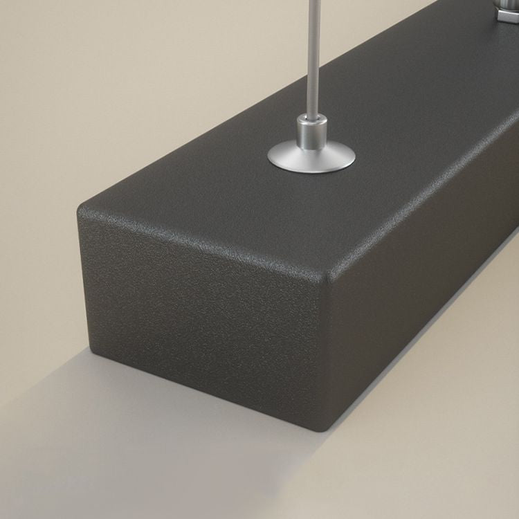 Simplicità moderna Luce a led lineare Luce in ferro battuto Luce a sospensione con ombra silicone