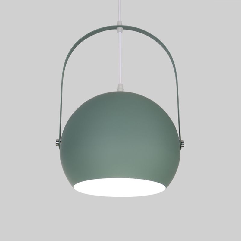 Luz colgante de burbujas metal contemporáneo 1 comedor ligero iluminación en verde