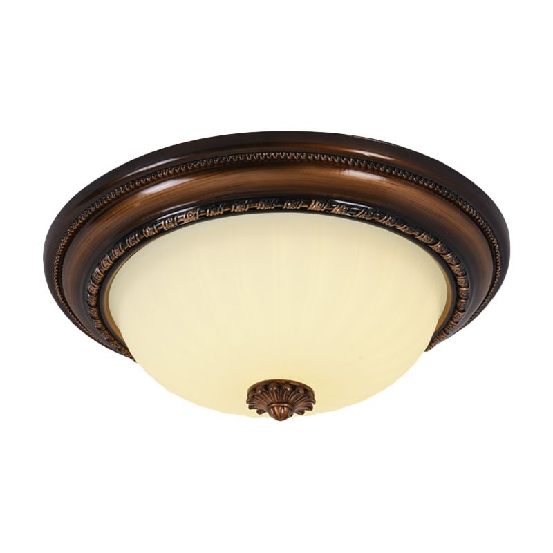 Classic Inverse Cloche Flush Mount Milchglas 14 "/16" /19.5 " W LED Nahe an der Deckenleuchte in Brown