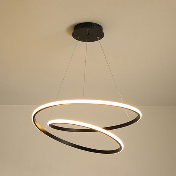 Moderne stijl 1-licht gesuspendeerde verlichtingsarmatuur Acryl Twist hanger kroonluchter