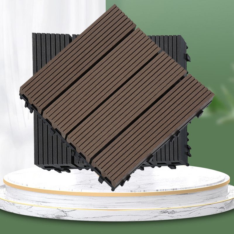 12" X 12" Deck/Patio Flooring Tiles 4-Slat Square for Outdoor Patio Tiles