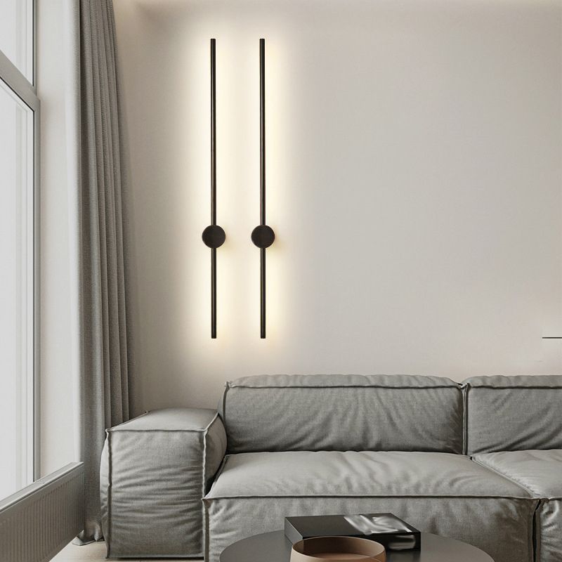 Minimalism LED Wall Sconce Thin-Line Sconce Lighting with Brass for Living Room