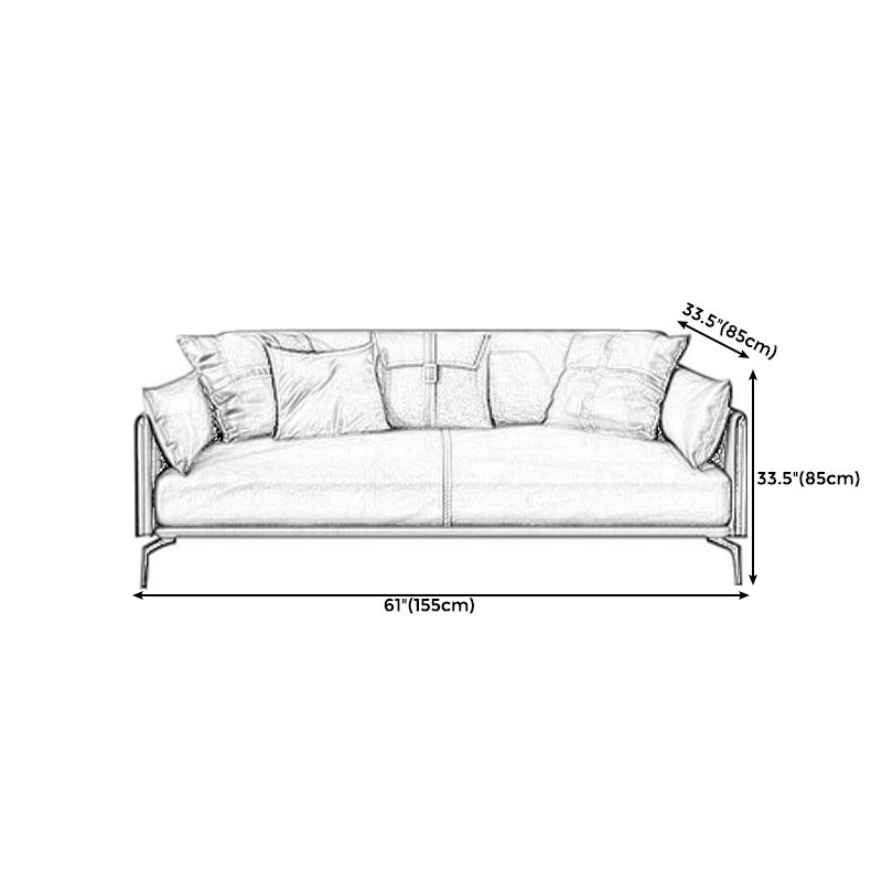 Black Upholstered with Pillow Back Against Leather/leather Seat