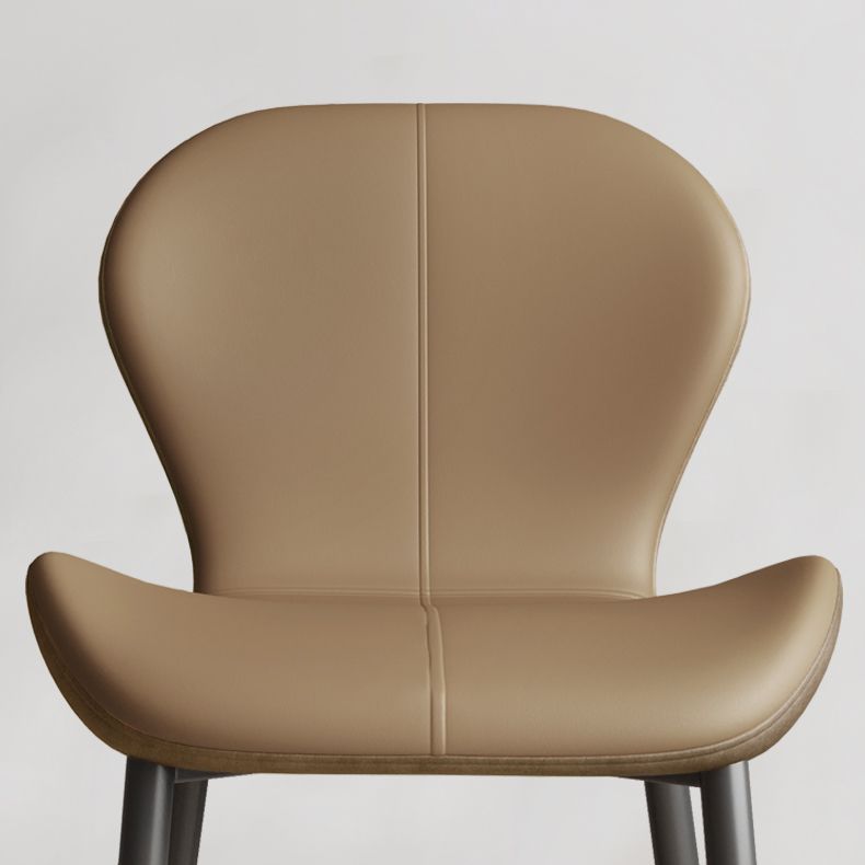 Chaise d'appoint scandinave pour salle d'étude, finition mate, en cuir PU, chaise de salle à manger Parsons