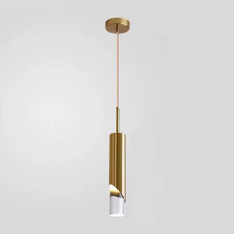 Stile moderno Acrilico Acrilico Ampiccamento Luci a sospensione Lampade cilindriche per camera da letto