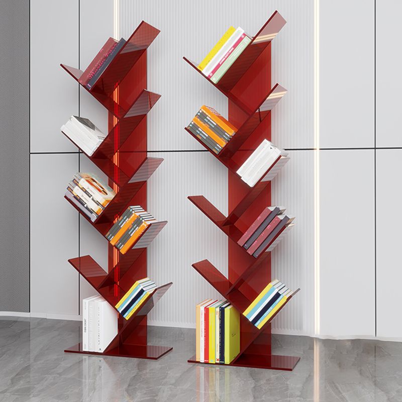 Contemporary Style Open Back Bookshelf Standard Acrylic Bookcase