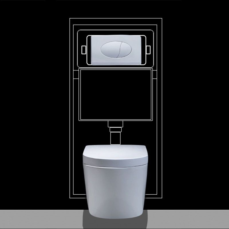 High Efficiency Flush Toilet Elongated Wall Mount Household Small Toilet Seat Included