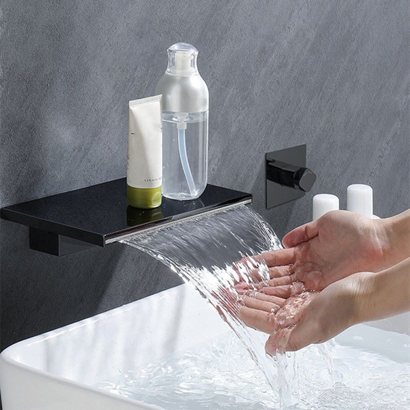 Waterfall Spout Tub Faucet Trim Metal Knob Handle Bathtub Faucet