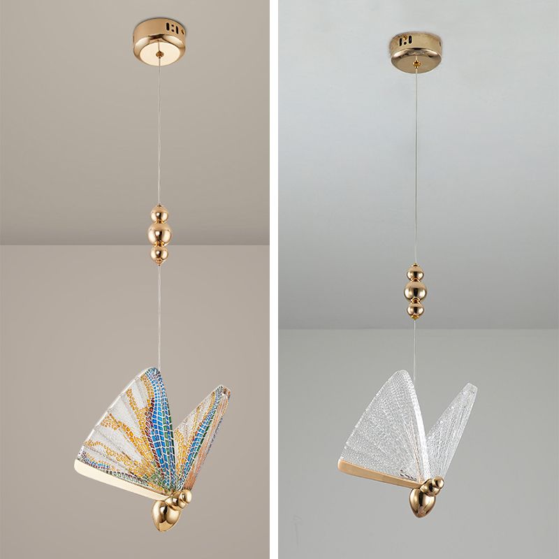Modern Creative Creative Butterfly Candant Light Creative Acrilic Acrilic Hanging Lampade per soggiorno