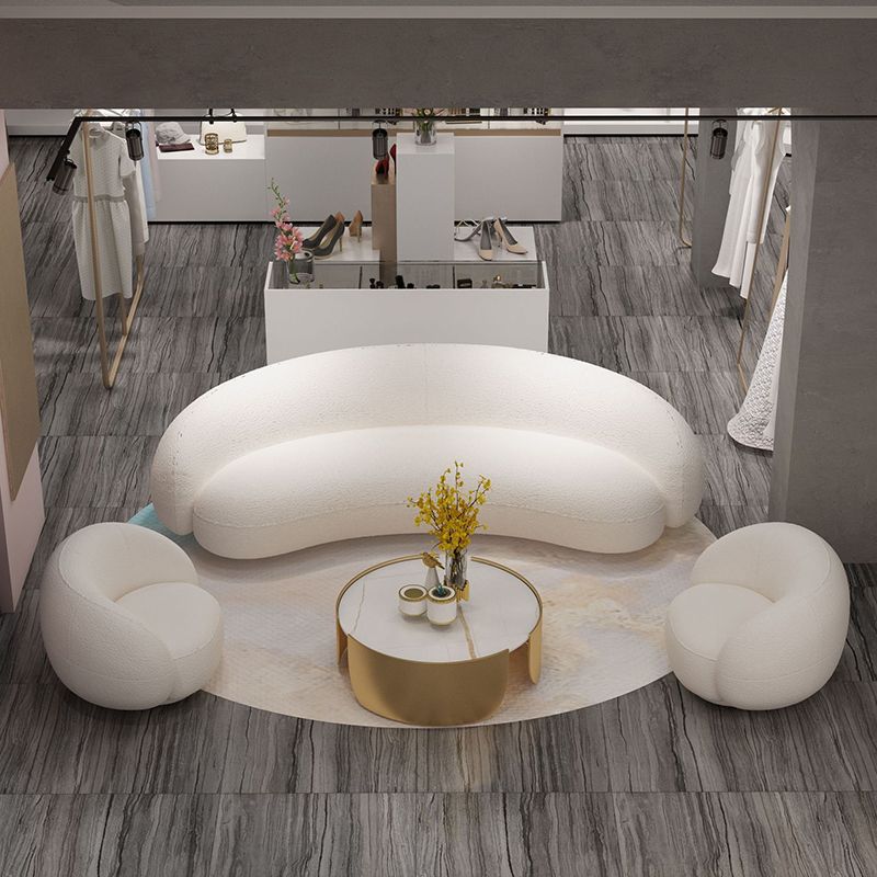 Contemporary Sloped Arm Sofa Tight Back Sofa for Living Room