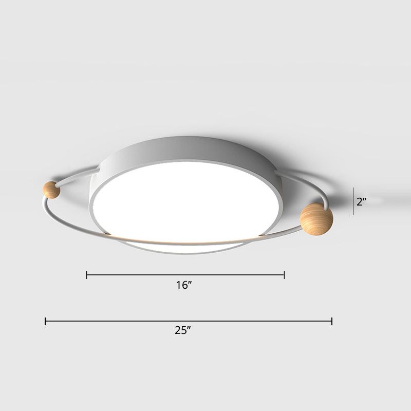 Ringed Planet Acryl-Unterputzleuchte, modernistische LED-Deckenleuchte für Schlafzimmer