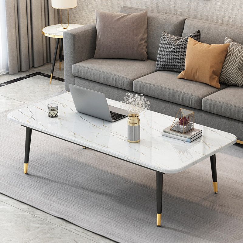 Four Legs Coffee Table Modern Minimalist Coffee Table for Living Room
