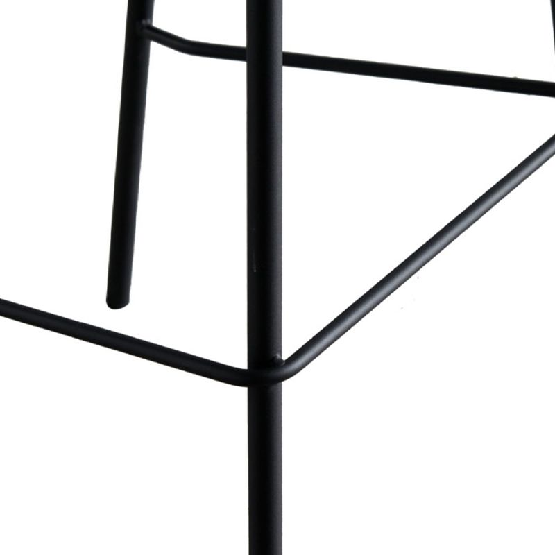 Industrial Indoor Plastic Bucket Seat Bar Stool with Footrest