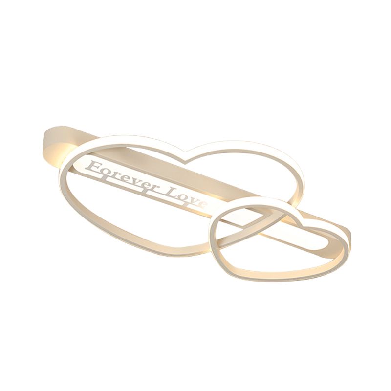 Pfeil durch Liebe Schlafzimmer Flush Mount Acryl Macaron Romantische LED-Unterputz Deckenleuchte in Pink/Weiß/Gold