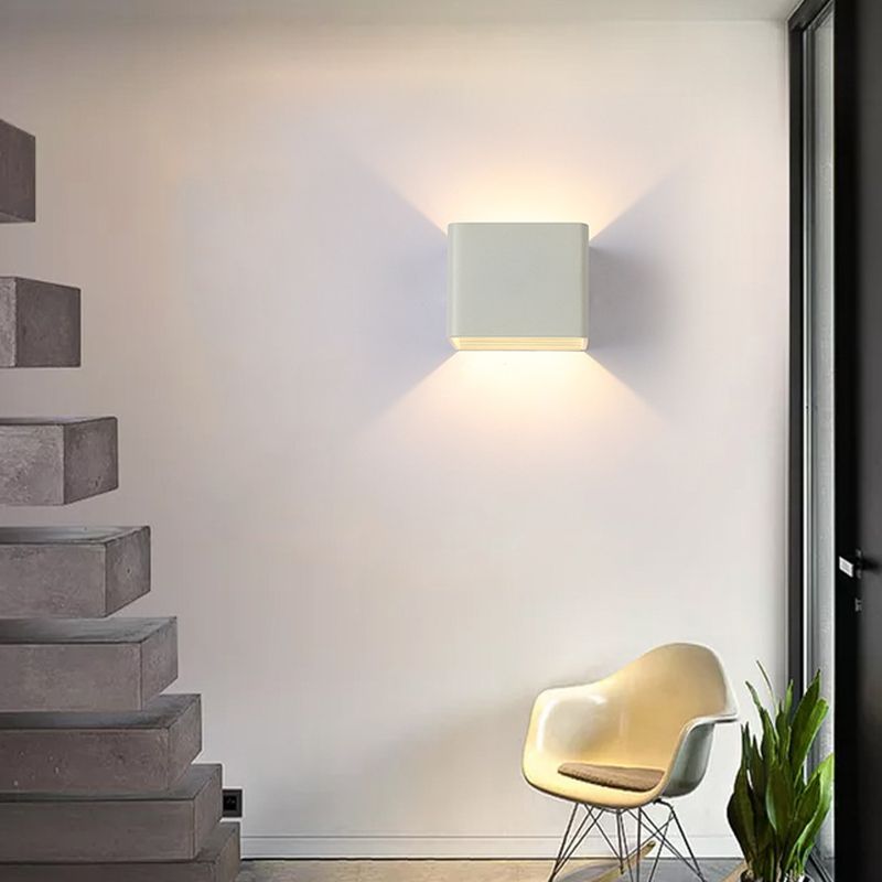 Contemporary Style Geometric Wall Lighting Metal 2 Lights Wall Light Fixture