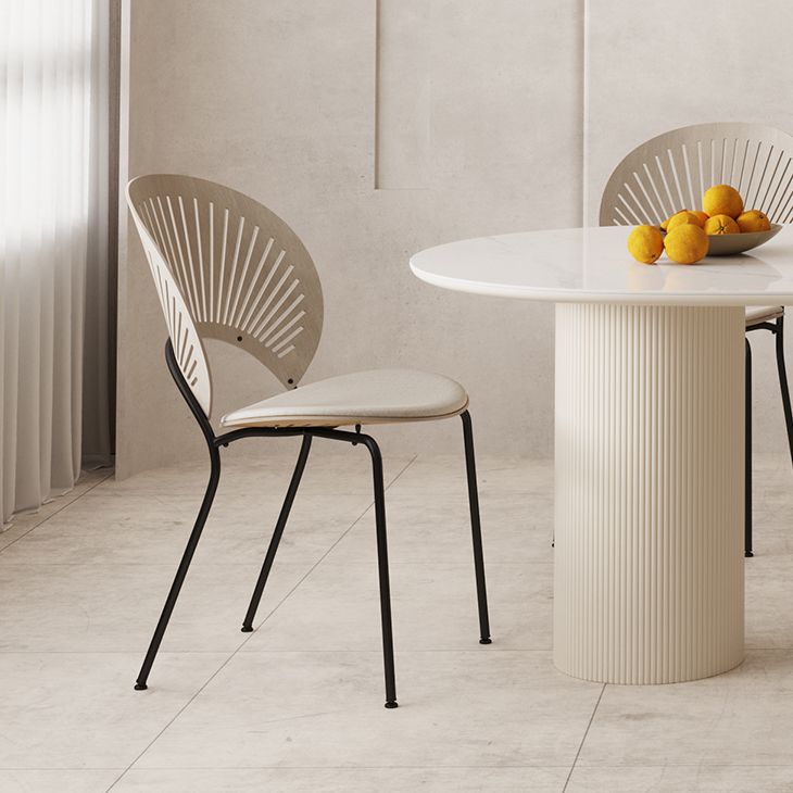 Slate and Metal Table Glam Style Simple Home Oval Dining Table