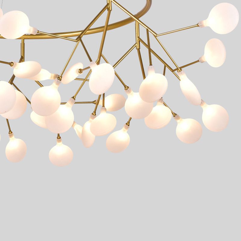 Contemporary Gold Hanging Chandelier Circle Ceiling Hanging Light Fixture