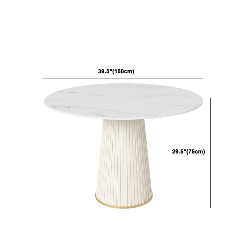 Nordic 1/4/5 Pieces Dining Set Round Stone Dining Table for Dining Room