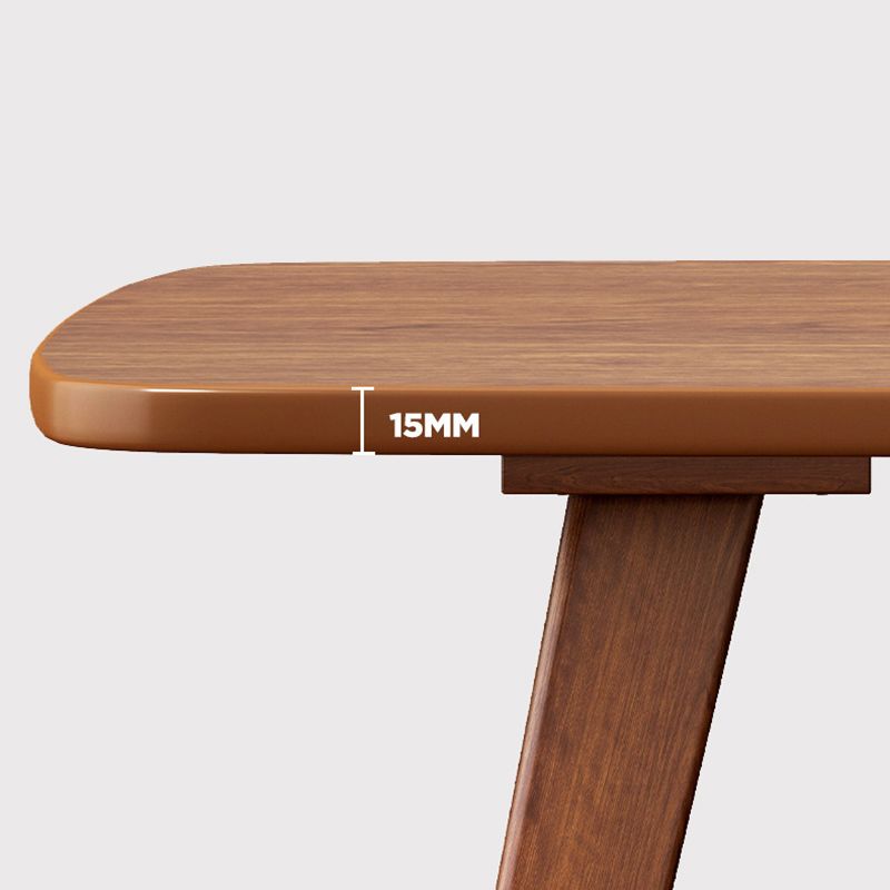 4 Legs Coffee Table Wooden Rectangle 1 Coffee Table with Storage Shelf