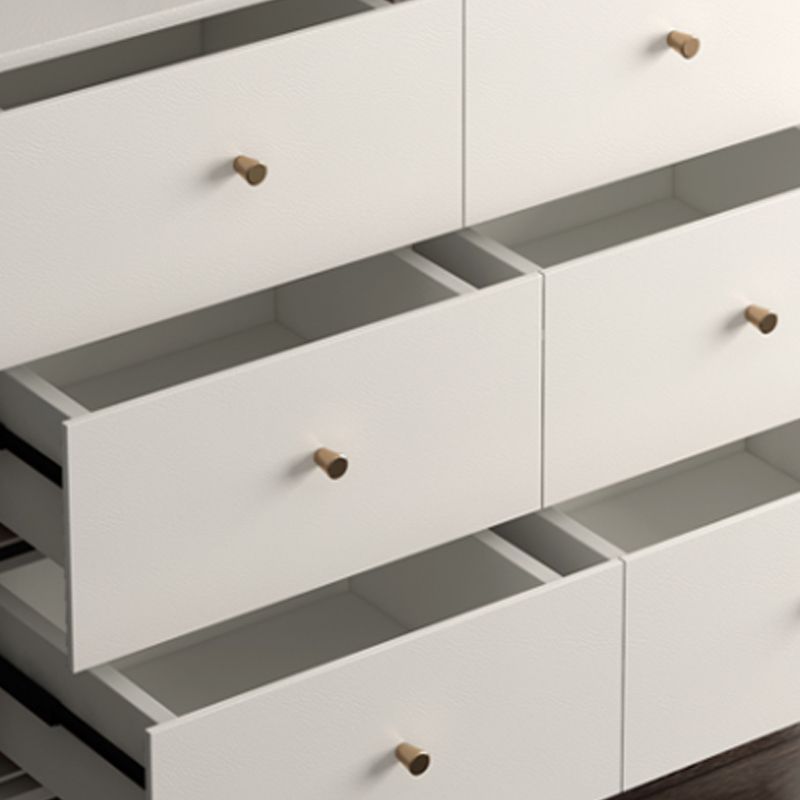 Classic Glam Soft-Close Storage Chest Drawers White Wood Dresser