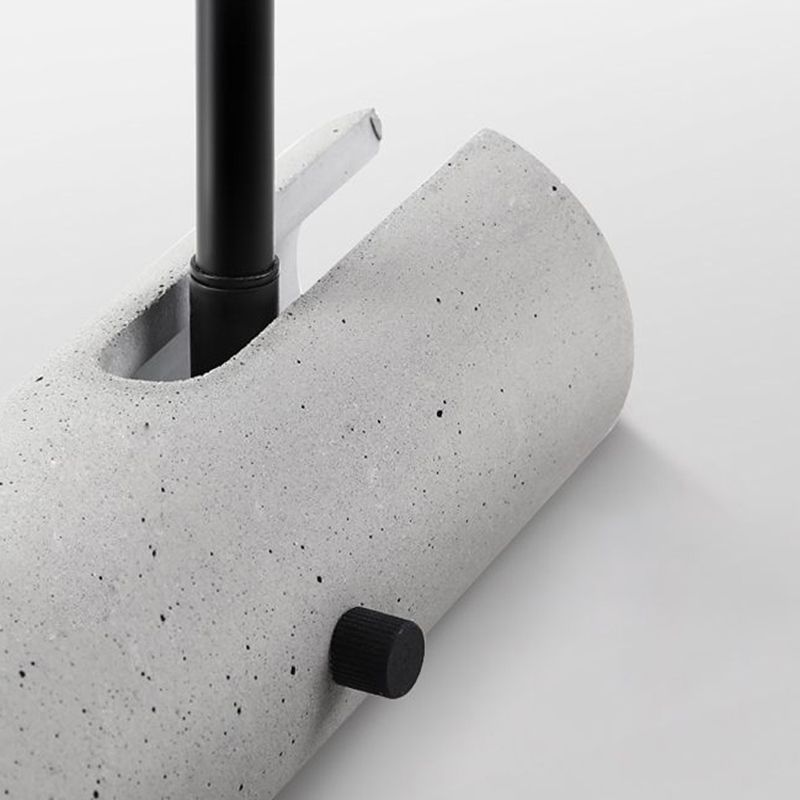 Cylindrical Shade Cement Wall Spotlight Minimalistic Grey LED Wall Lighting Fixture