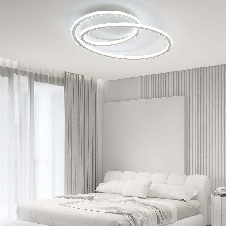 Linear Shape Ceiling Fixture Modern Style Metal 1 Light Ceiling Mounted Light