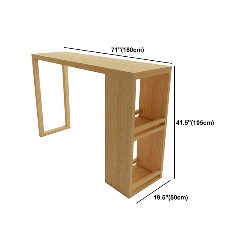Glam 1/5 Pieces Bar Table Set Rectangle Wood Counter Table for Kitchen