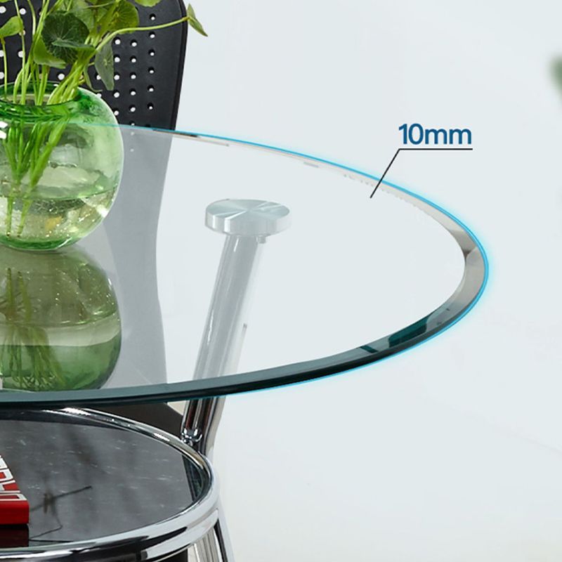 Mesa de comedor con tapa de cristal Mesa de comedor redonda moderna con 3 patas