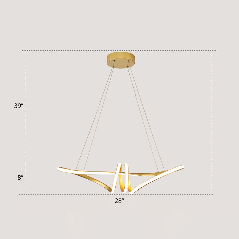 Finitura oro Twist Island Minalismo Minimalismo Light Metal Cipant Light per il ristorante
