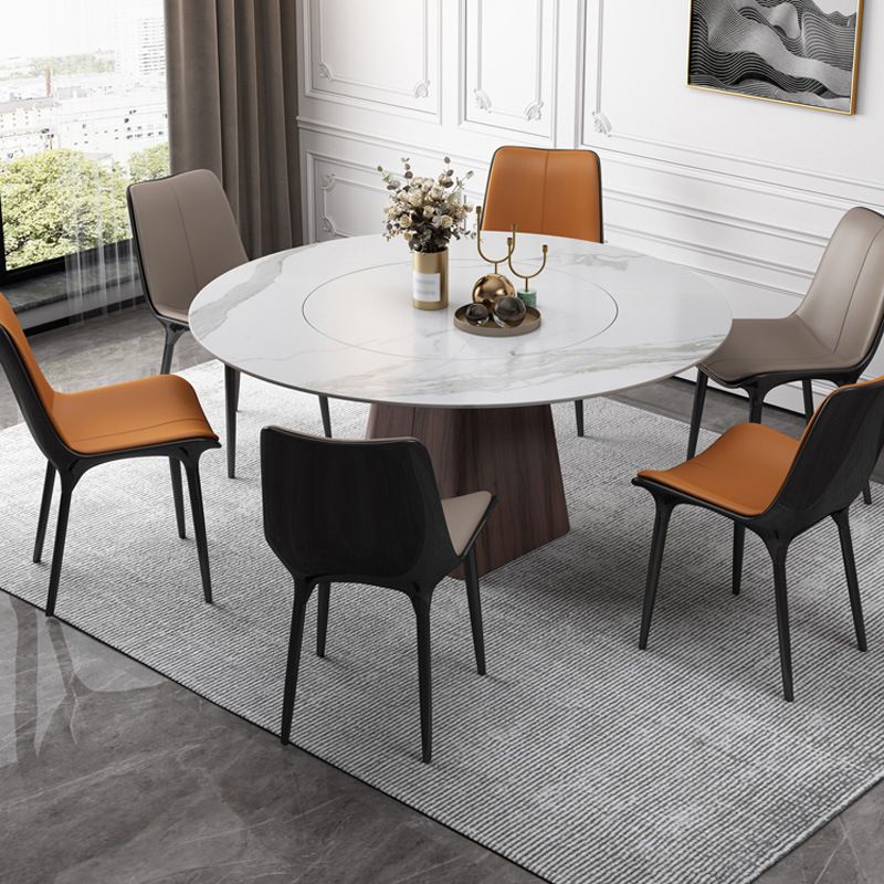 Modern Style White Stone Table Round Dining Table for Kitchen
