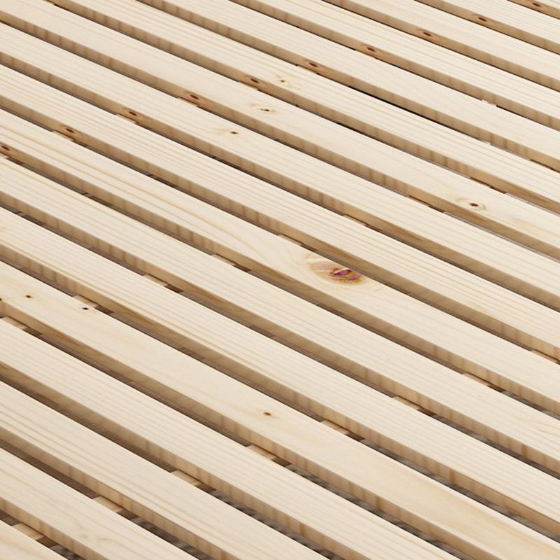 Modern & Contemporary Standard Bed Solid Wood Bed Frame with Headboard