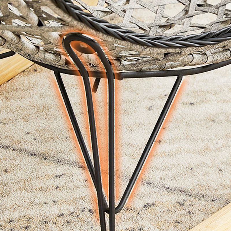 Modern Cushions Rocker Chair Metal Frame Nailheads Design Spindle Rocker Chair