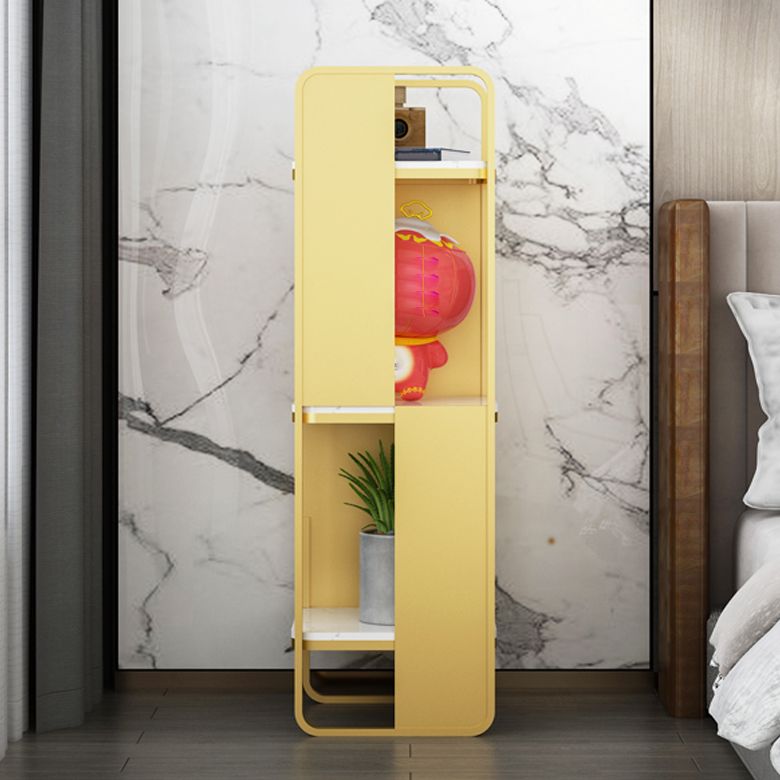 Modern Metal Shelf Bookcase Open Back Bookshelf for Living Room