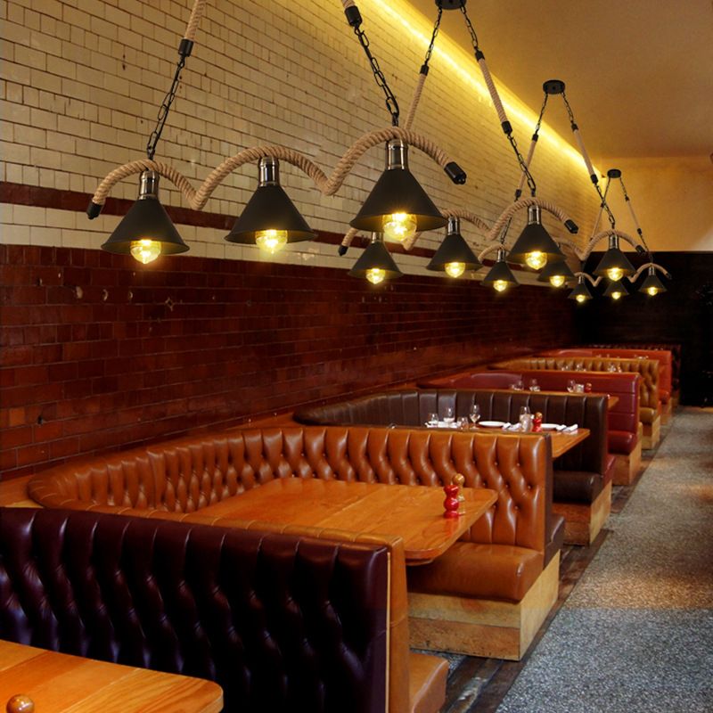 Industrial Island Light Minimalist Hanging Lighting Fixture for Dining Room