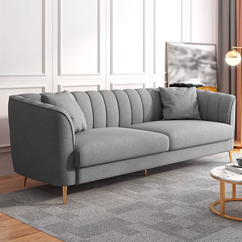 Stationary Living Room Flared Arm Standard Light-grey Modern Sofa