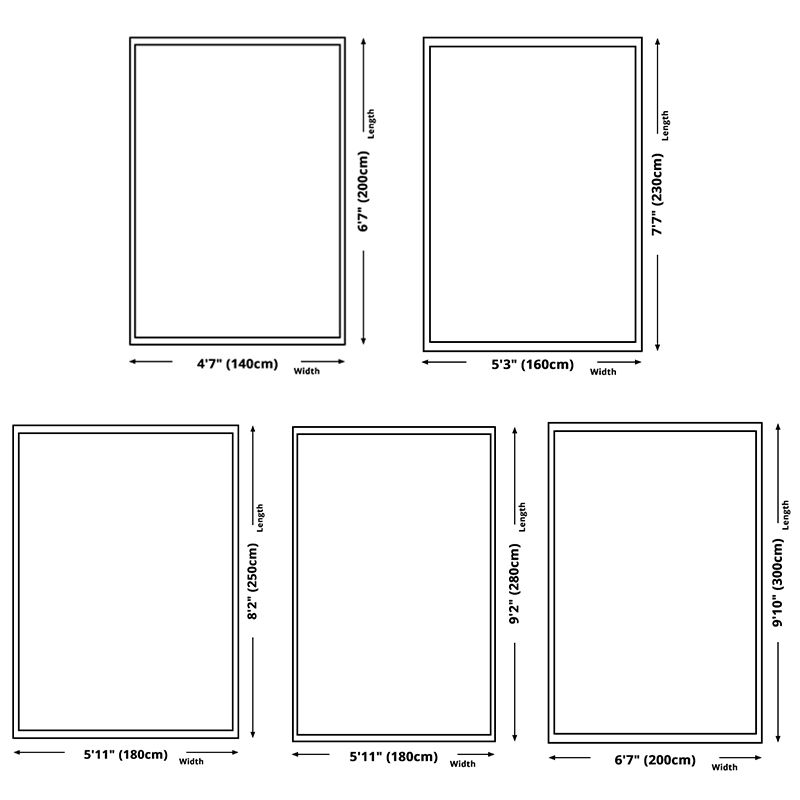 Nordic Rug Geometric Carpet Anti-Slip Backing Area Rug for Living Room