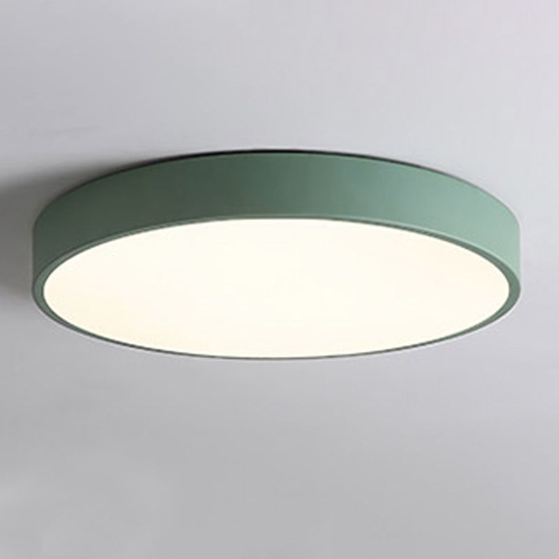 Modern Round Shape Flush Mount Lights Metal Flush Ceiling Light Fixture with Acrylic Shade