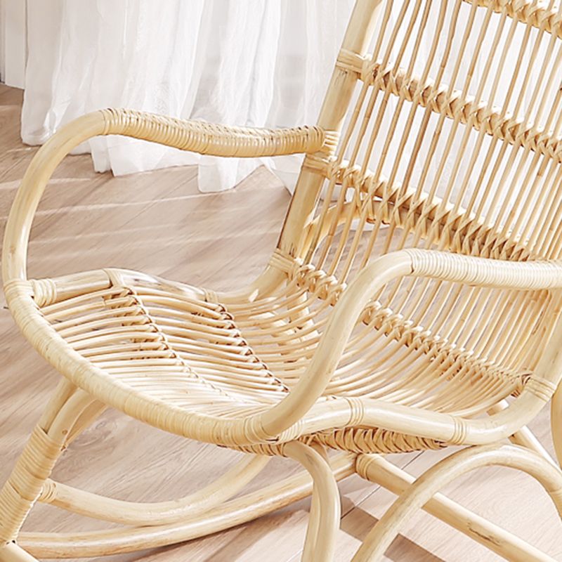 Modern Rocking Accent Chair Rattan/Wicker Rocker Chair for Balcony