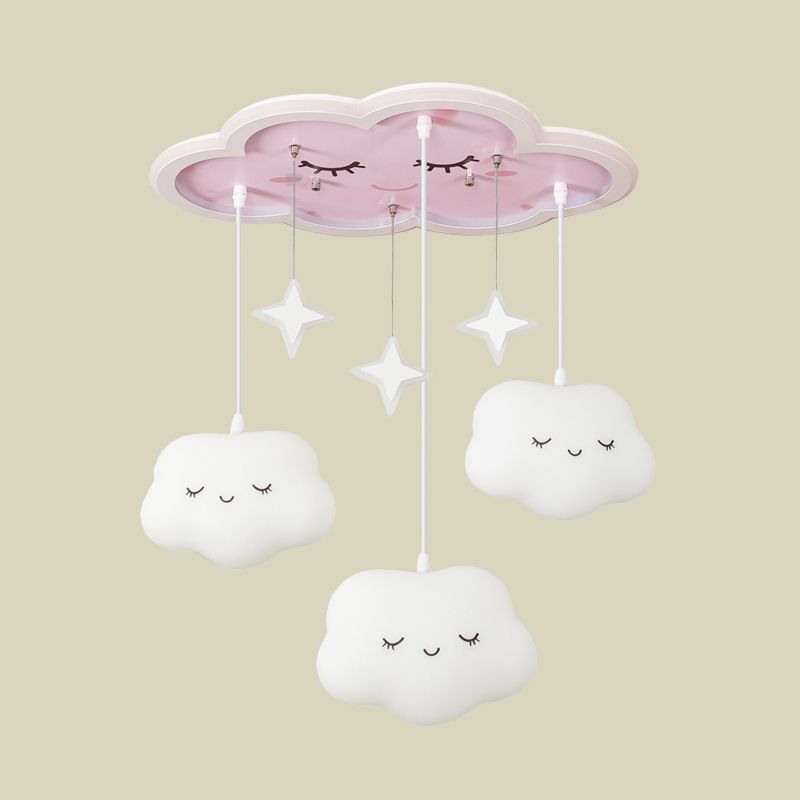 Kinder süße Traum Wolke Decke Licht Acryl Kinder Schlafzimmer LED Flush montiert Licht mit Drapieren in Weiß