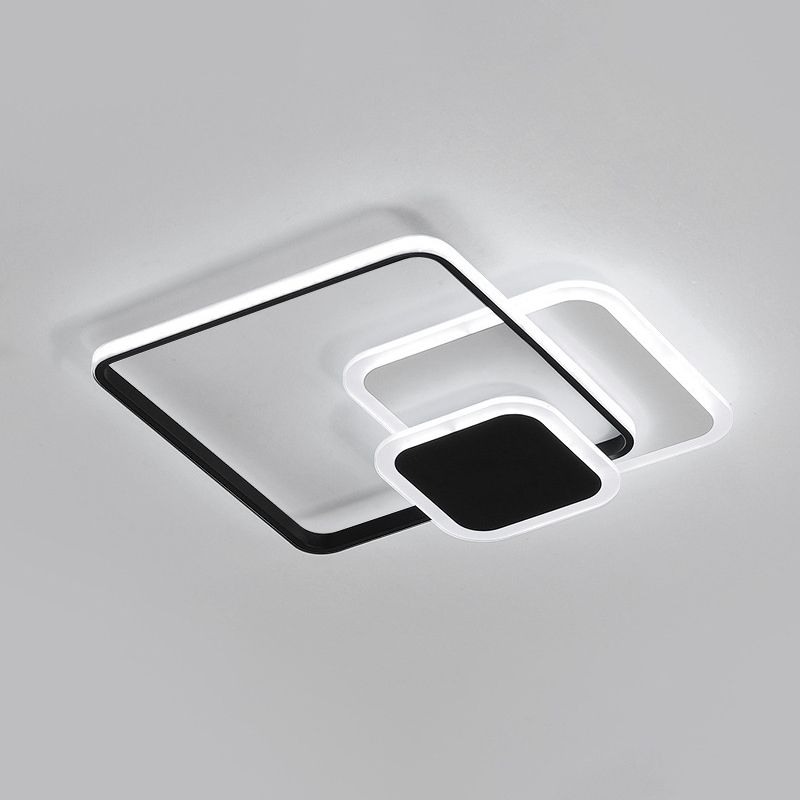 Moderne Eenvoud Acryl Flush Mount Lamps Slaapkamer Flush Mount Plafond Licht in Zwart