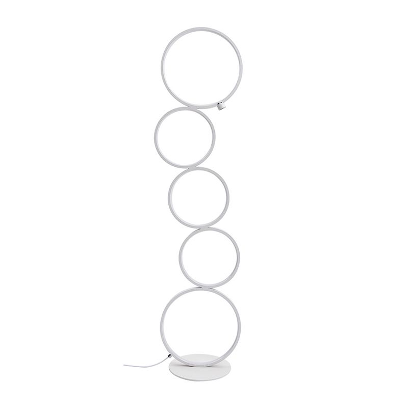 Lampada da pavimento a forma di anello a forma di follia in stile semplice soggiorno in piedi luce in piedi